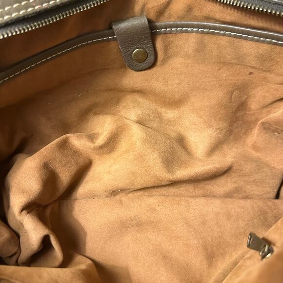 Patricia Nash Brown Leather Shoulder Bag Tote Studded Boho Satchel Purse - Picture 9 of 10